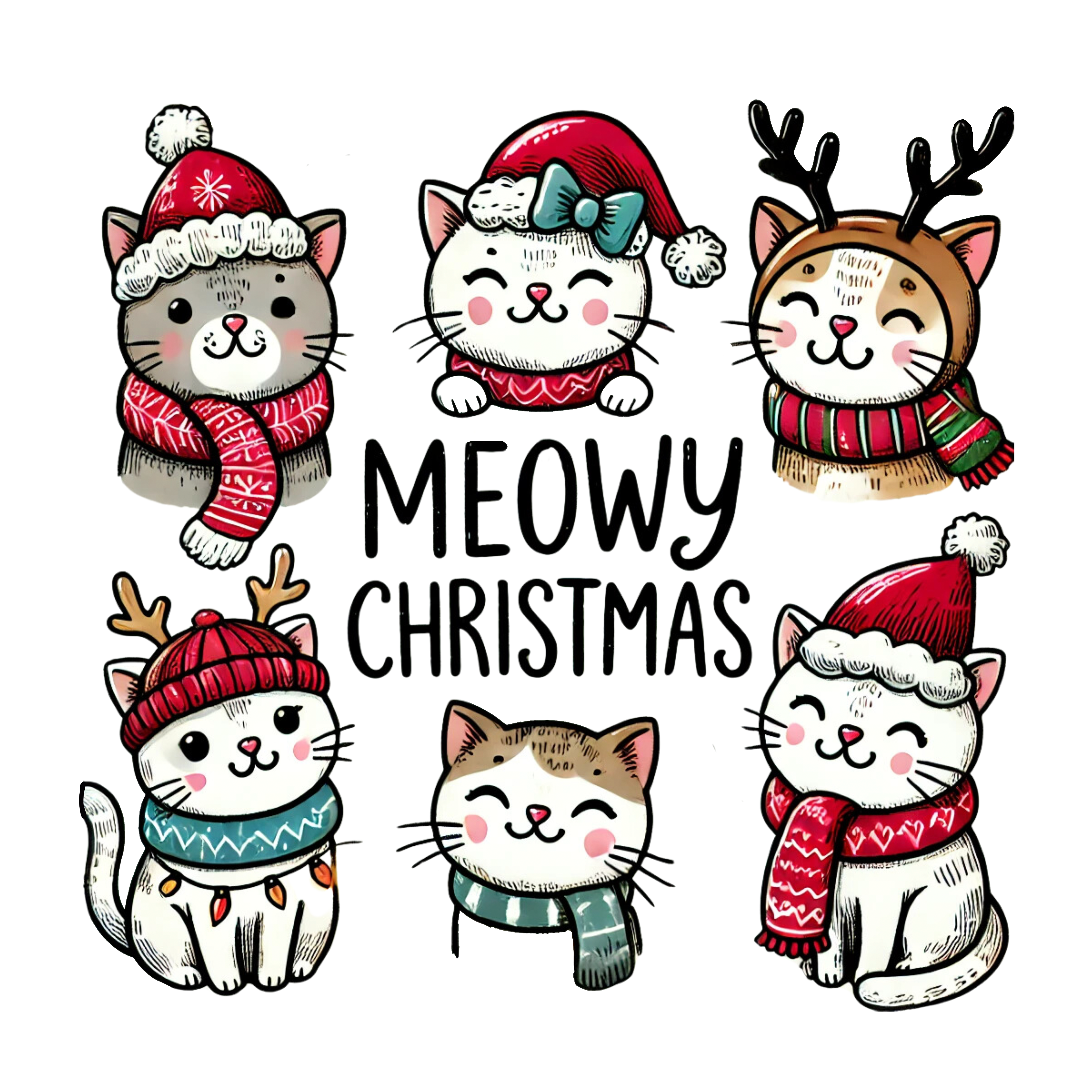 Polo Navideño - Meowy Christmas - thecocothink